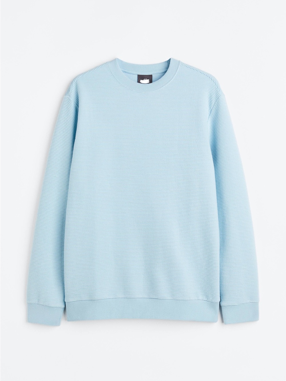 🆓 Men’s Blue Ribbed Crewneck Sweater